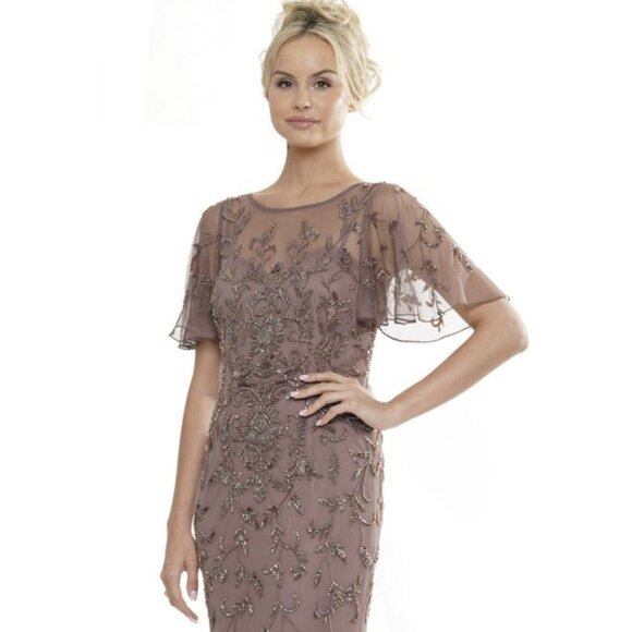 Marsoni by Colors MV1281 - Flutter Sleeve Evening Dress marsoni by colors - Picture 2 of 7